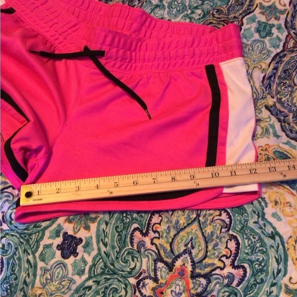 pink Athletic shorts. Ladies Large bcg.   (3a)